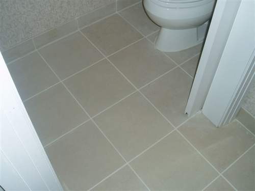 Clean ceramic tile floor after professional hard floor cleaning in Hamilton